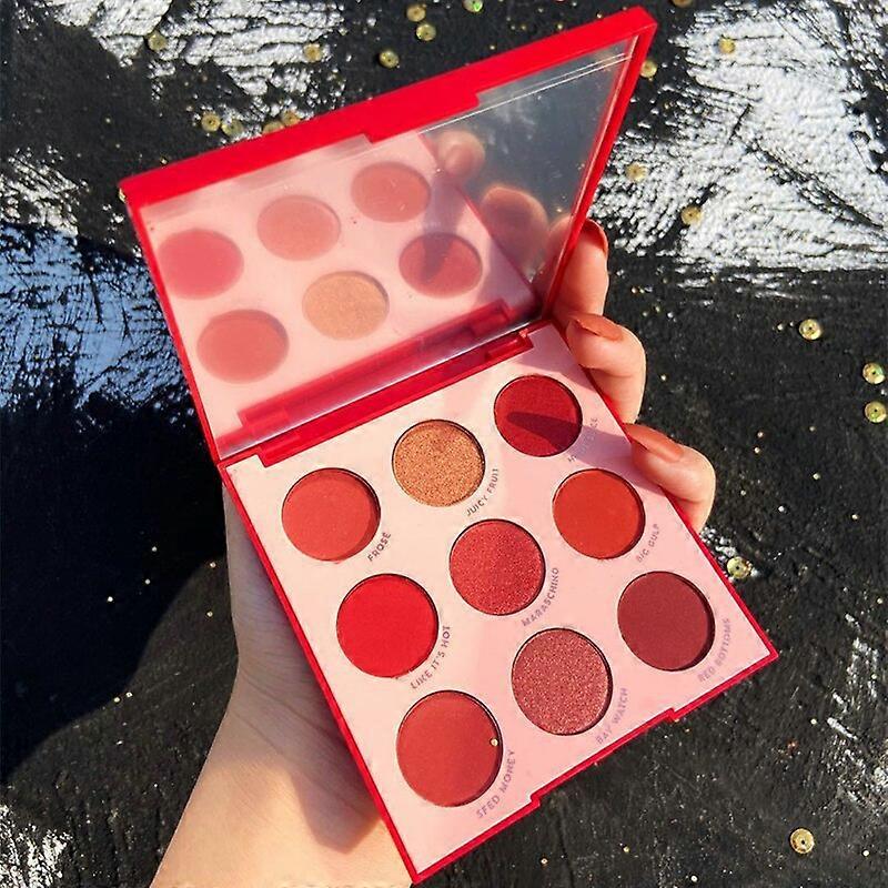 الصيف سطع الوجه عيون ملونة الصباغ الأحمر البرتقالي الوردي بريق ماتي