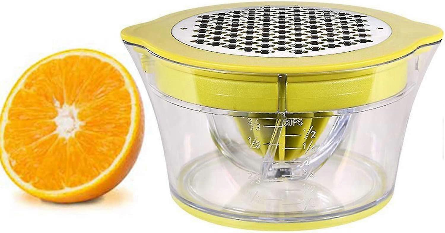 Manual Citrus Press, 4-in-one Portable Gap For Orange, Egg Separator With 400 Ml Container, Garlic/ginger Grater, Multifunction Manual-fuels For Lemon
