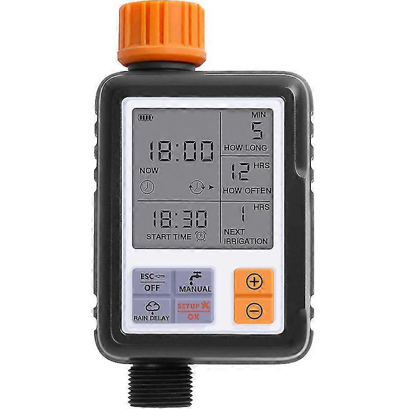 Irrigation Computer Automatic Irrigation System Timer Ip5x Waterproof/rain Delay/manual Irrigation Mode/child Lock Mode/lcd Screen