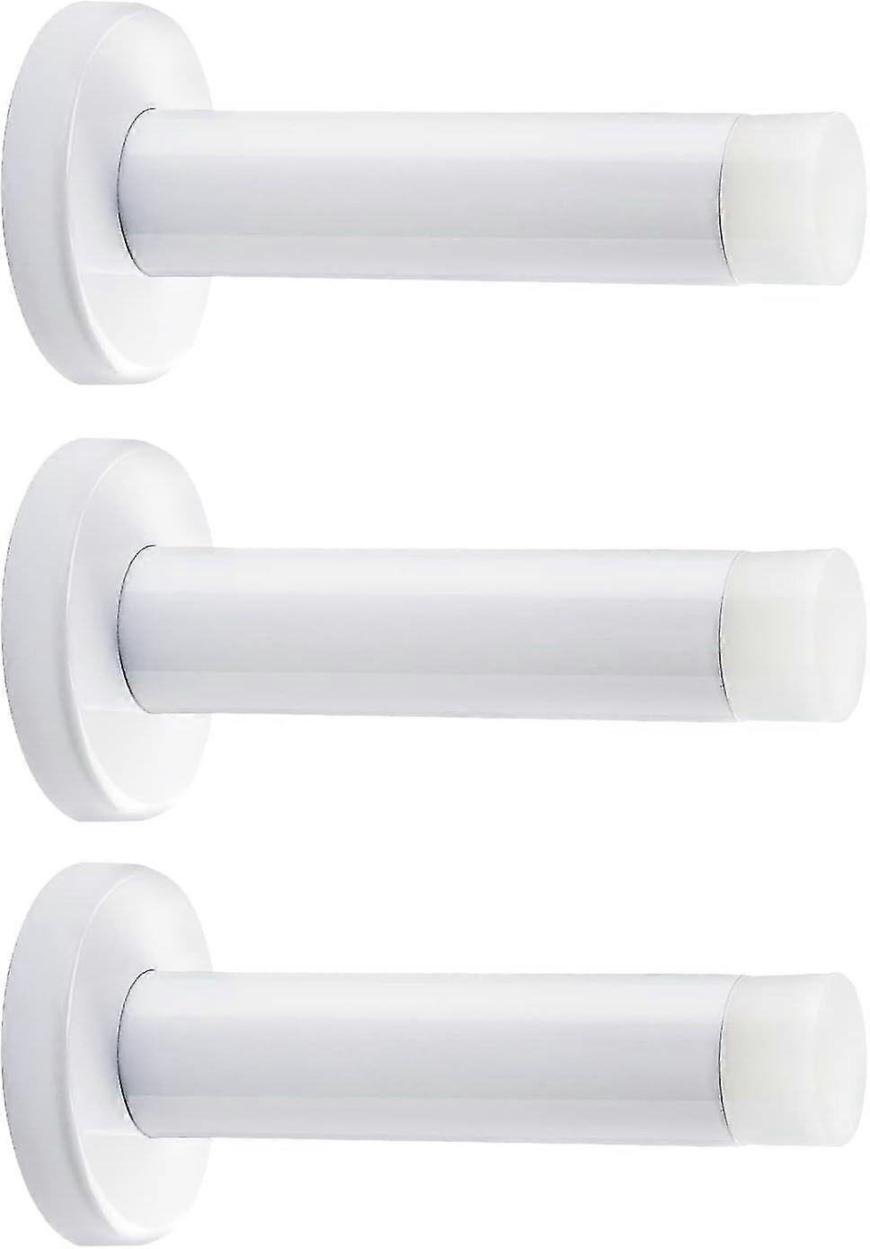 3個 3.5インチ ドアストッパー ステンレススチール製ドアストッパー ゴム製チップバンパー付き 壁取り付けドア保護