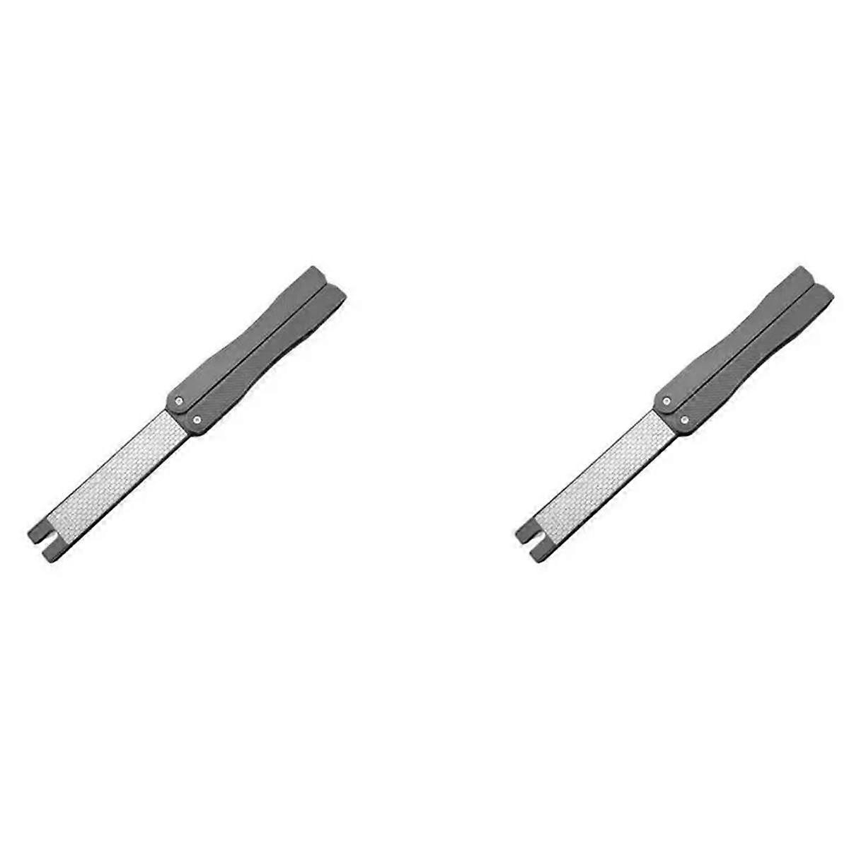 2PCS Double Sided Sharpening 400/600 Grit Folding Pocket Whetstone Knife Sharpener Stone For Outdoo