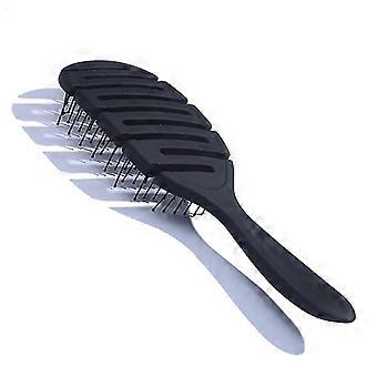 Remo de pá oca escova de cabelo volta extremidade scalp massagem pente dentes desarmar escova de cabelo