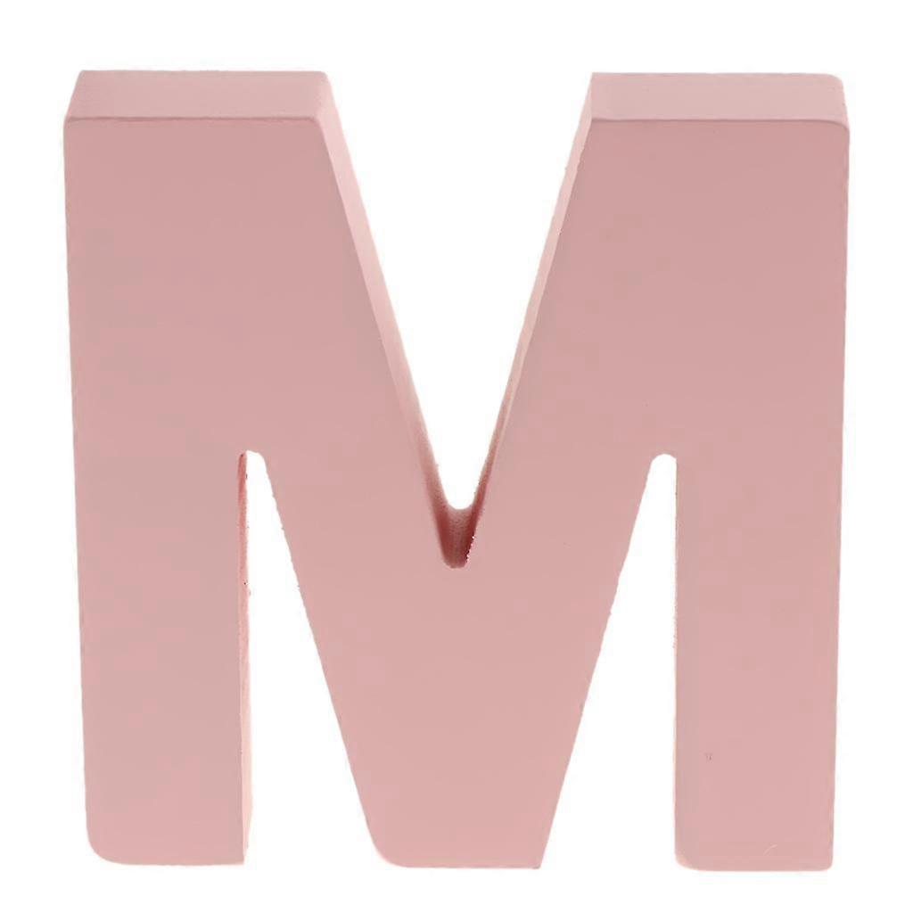 Pink Wooden Floating Letters Door Numbers Alphabet Letter Address Spells M