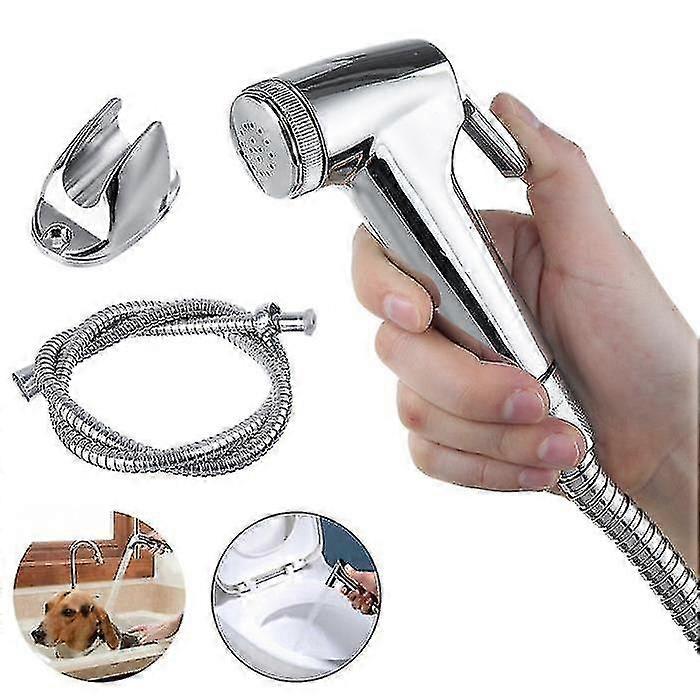 Handbrause Edelstahl WC-Duschset, Sprüh-Handbrause mit Schlauch, Typ1-Unterstützung