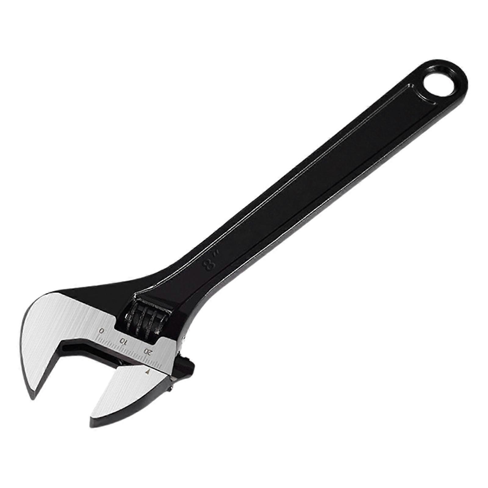 Adjustable Wrench Plumber Wrench Large Opening Wrench for Garage Water Pipe 20cm