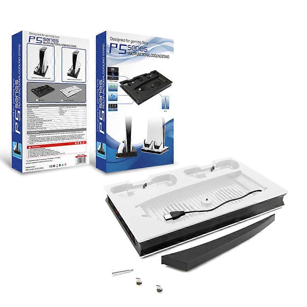 For PS5 Console Vertical Cooling Stand with 2 Cooling Fan Dual Controller Charger For SONY Playstation 5 Digital/Disc Edition
