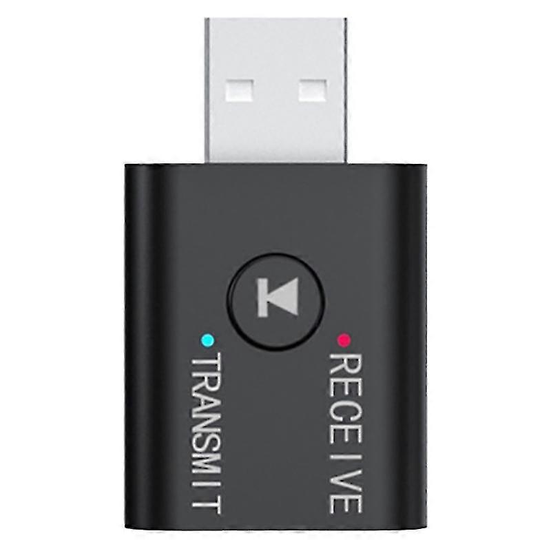 Portable Bluetooth 5.0 Transmitter Receiver 3.5mm AUX USB Mini 2 in 1 Wireless Stereo USB Audio Ada