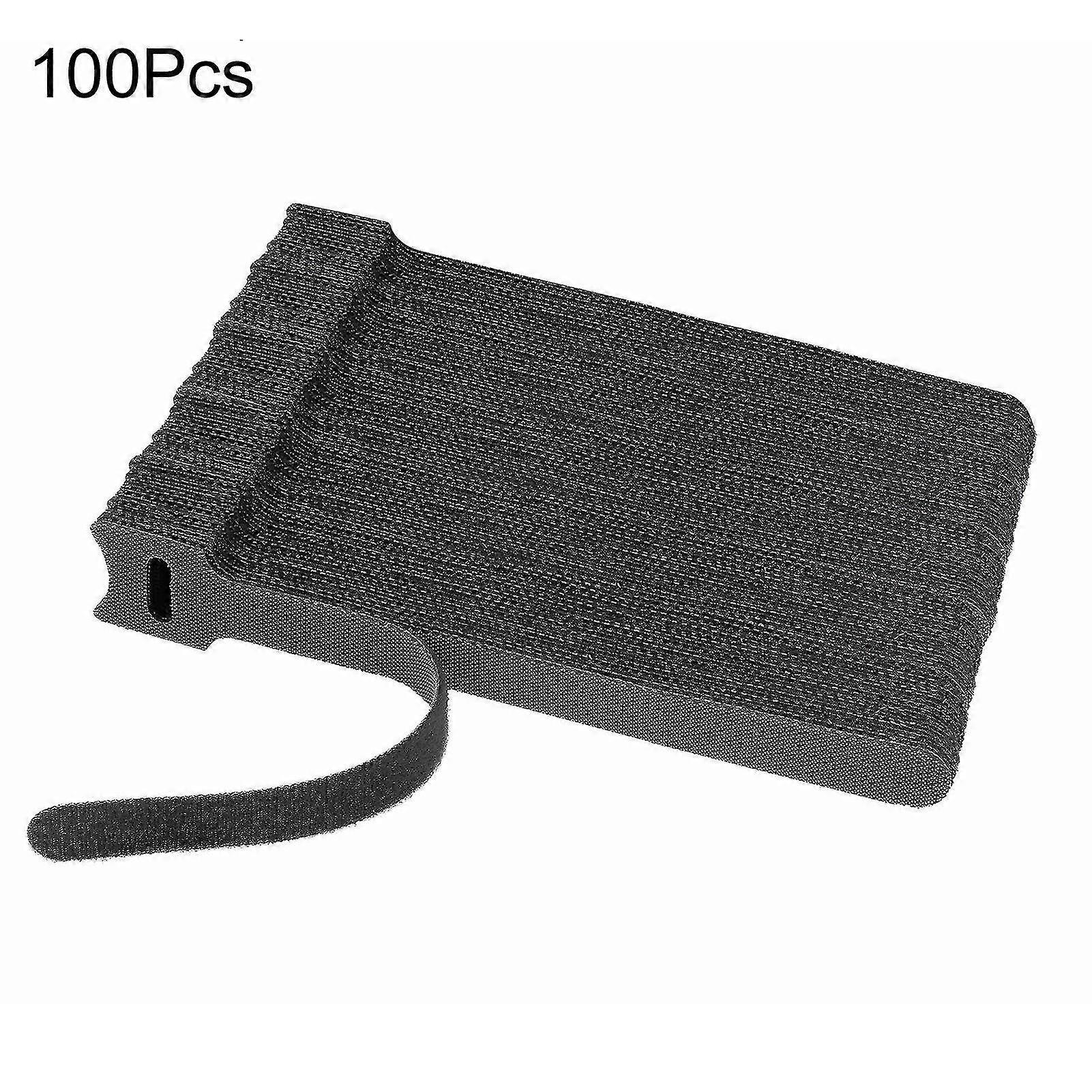 100pcs Cable Straps With Fastener Tape Reusable Nylon Self-adhesive Wire Fastening Cord For Home