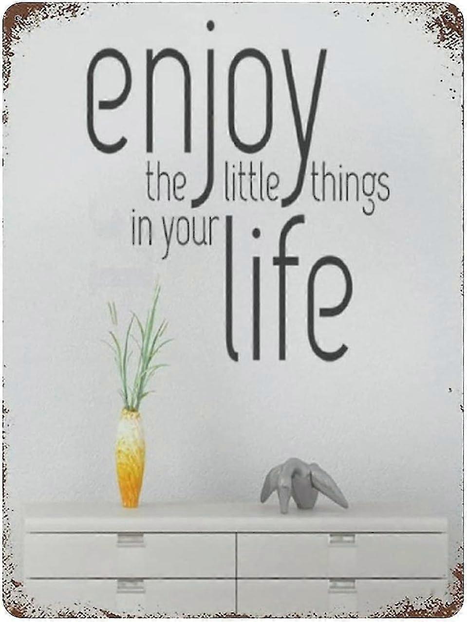 Aproveite a Placa de Lata The Little Things Decoração de Metal 8x12 Polegadas OU 12x16 Polegadas Modo 1905