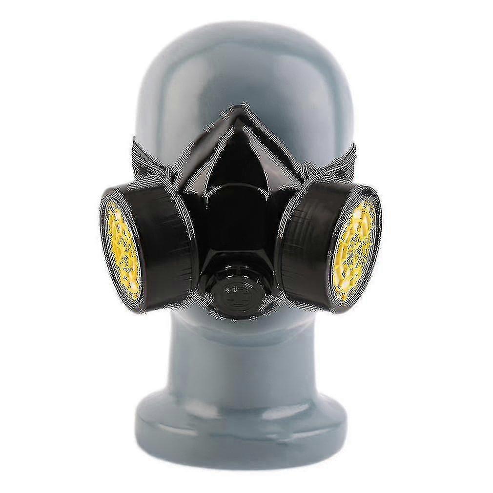 Säkerhet y gasmask med 2 dubbla skyddsfilter-