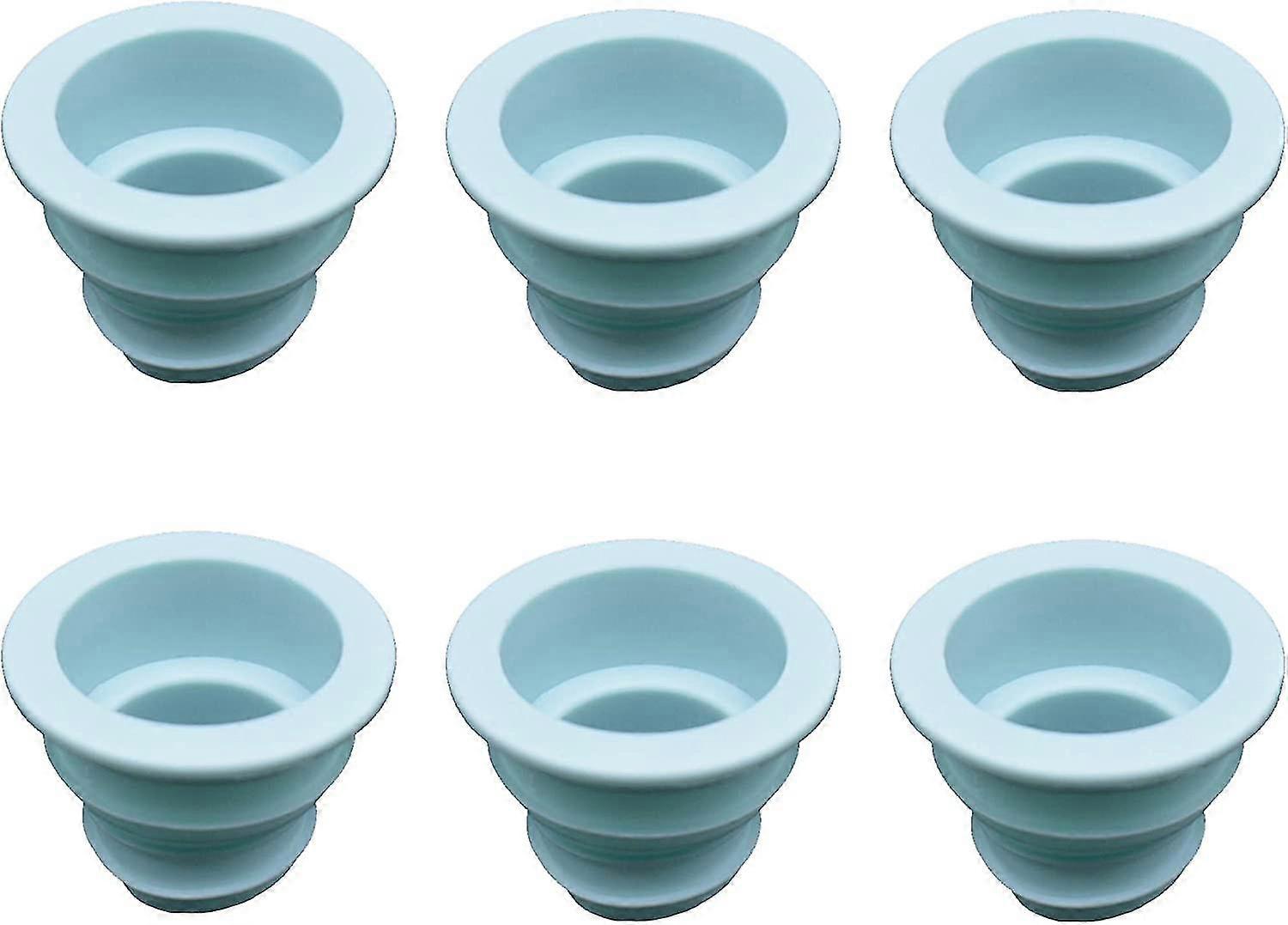 6 Pack Drain Pipe Seal Hose Silicone Plug,sealing Plug (blue)
