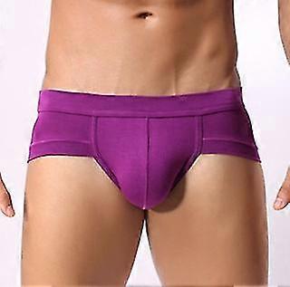 Nya Män Trosor Underkläder Herr Underbyxor Kalsonger Modal Bekväm Herr Trosor Underkläder Shorts Cueca Man Trosor Solid, Purpur