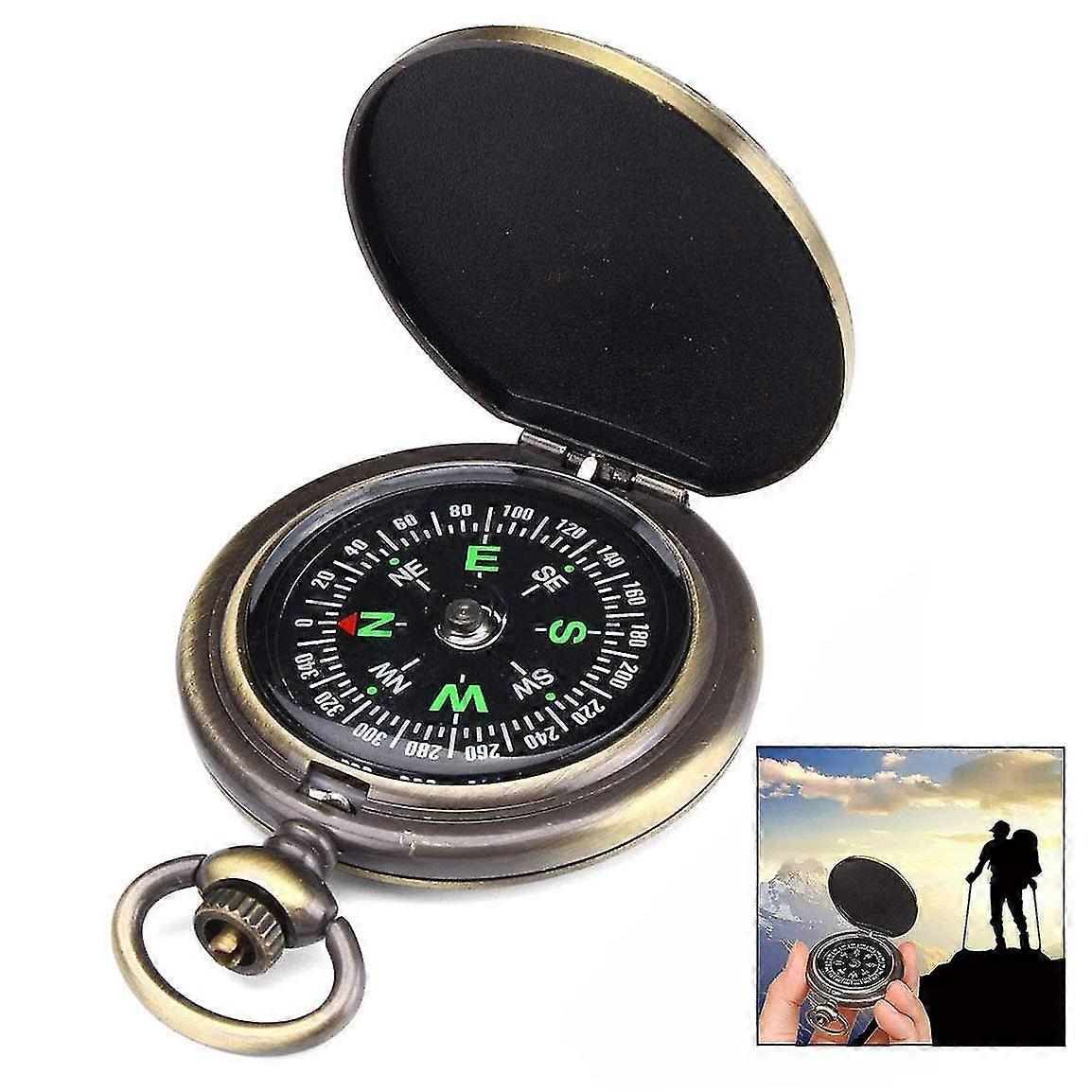 Pocket Compass, Hiking Compass For Travel, Camping, Walking, Exploring