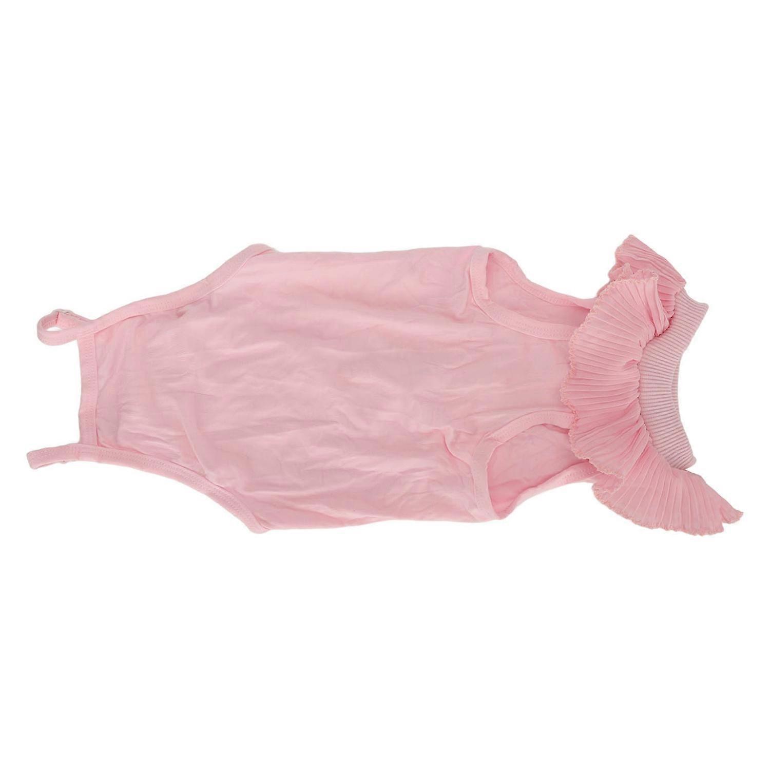 Cat Recovery Suit Lace Neckline Prevent Licking Adjustable Buckle Cat After Surgey Wear for Postoper