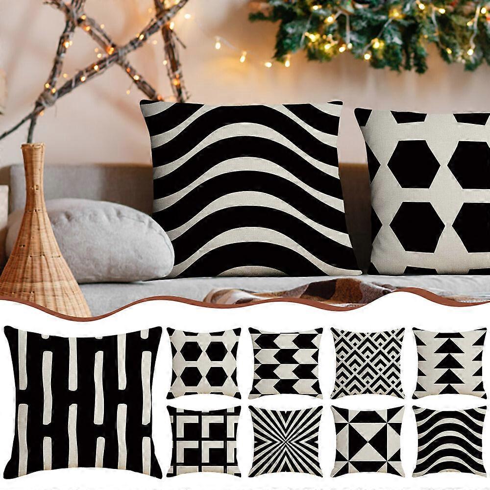 Black White Waterproof Hugging Pillow Household Design Pattern Sand Pillow