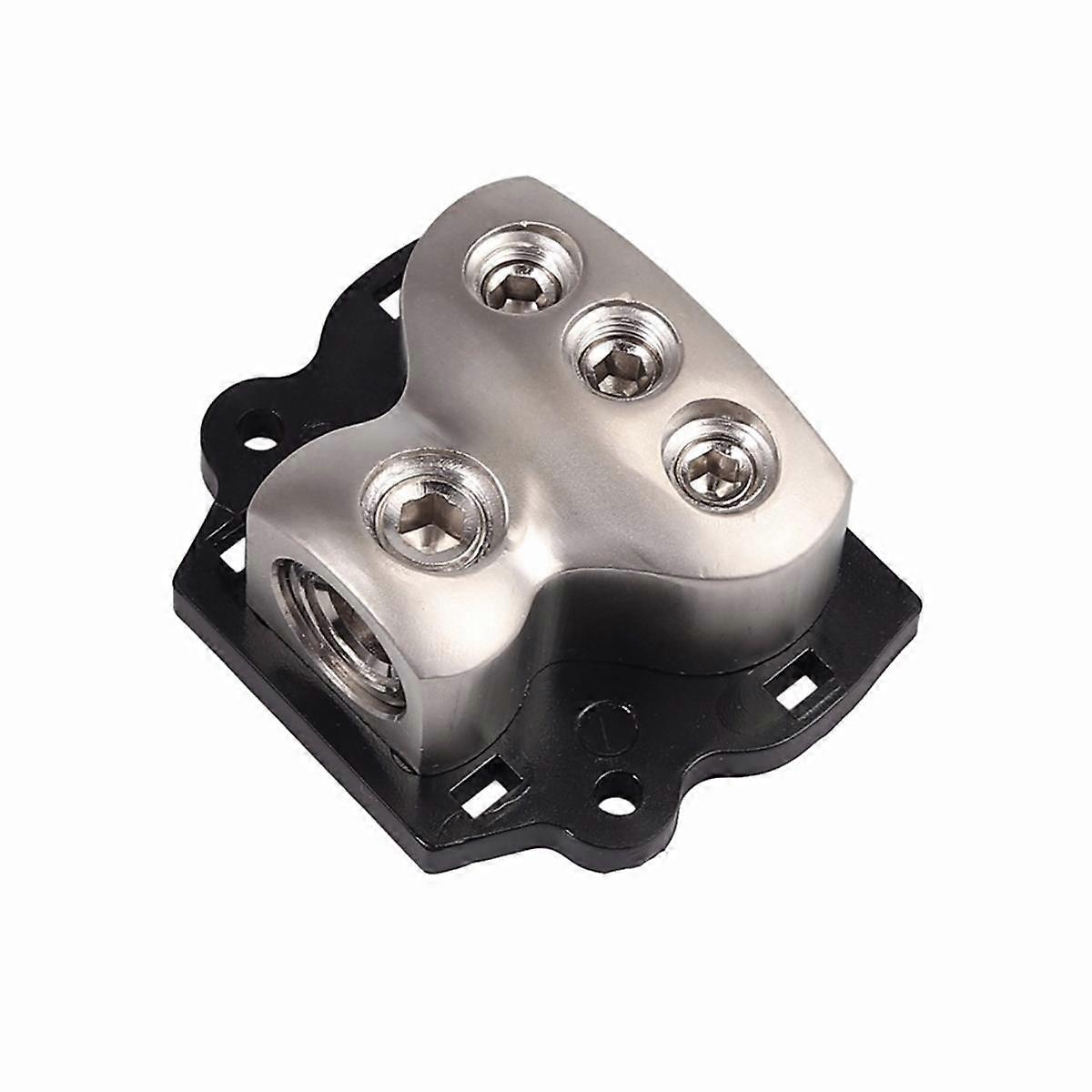 3-Way Power Distribution Block 1x0 Gauge in 3x4 Gauge Out Power Distribution Block for Car Audio Splitter