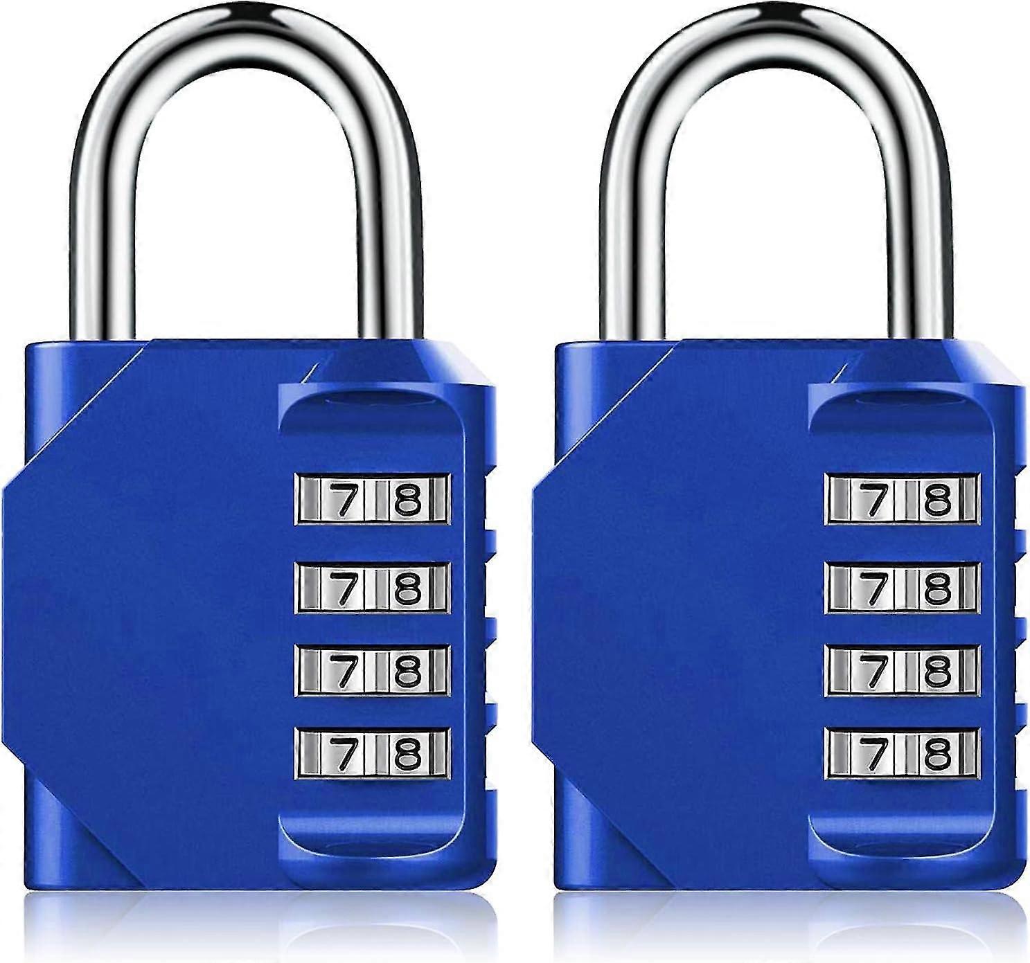 Qin Cadenas à combinaison Serrure robuste - [Paquet de 2] Serrure à combinaison étanche à 4 chiffres