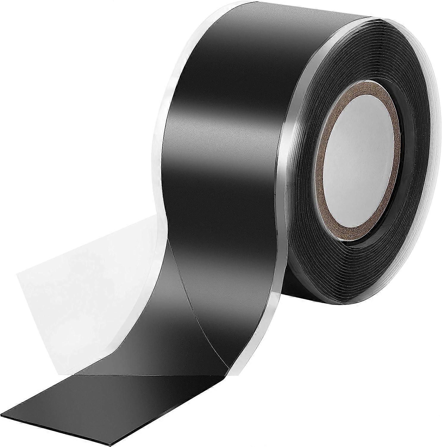 1x 3m self-fusing (self-amalgamating) silicone tape, insulating tape and sealing tape (water, air), 25mm wide, black