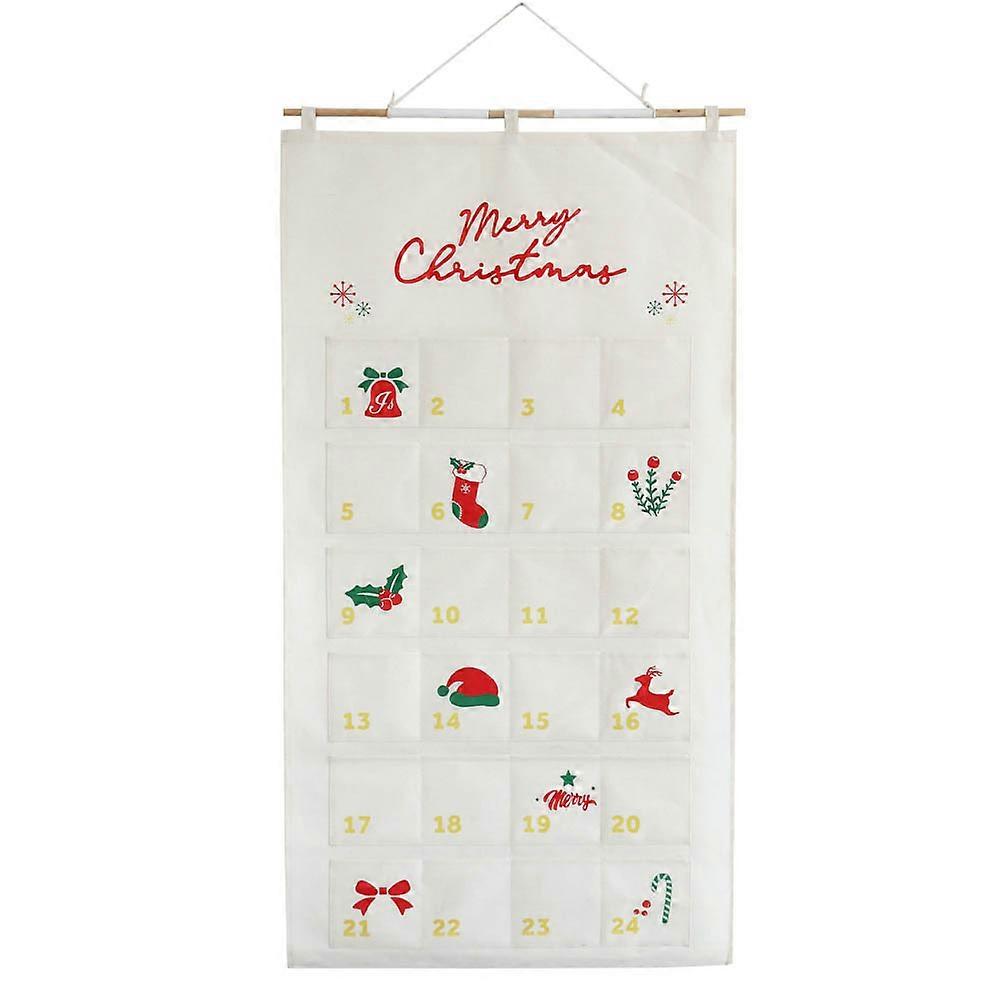 24 Advent calendars to fill made of fabric 2024, Advent calendar tapestry hanging for wall door decoration Christmas calendar fabric bag for children
