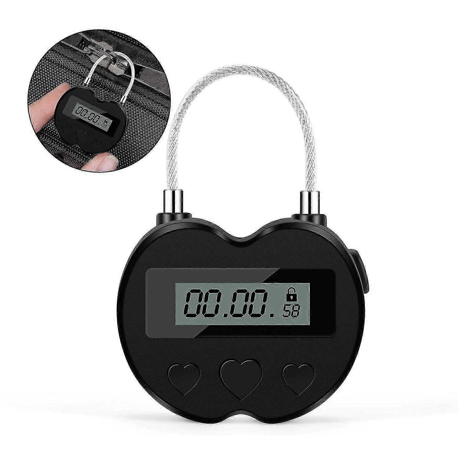 Smart Time Lock LCD Display Time Lock Multifunction Travel Electronic , Waterproof USB Rechargeable 