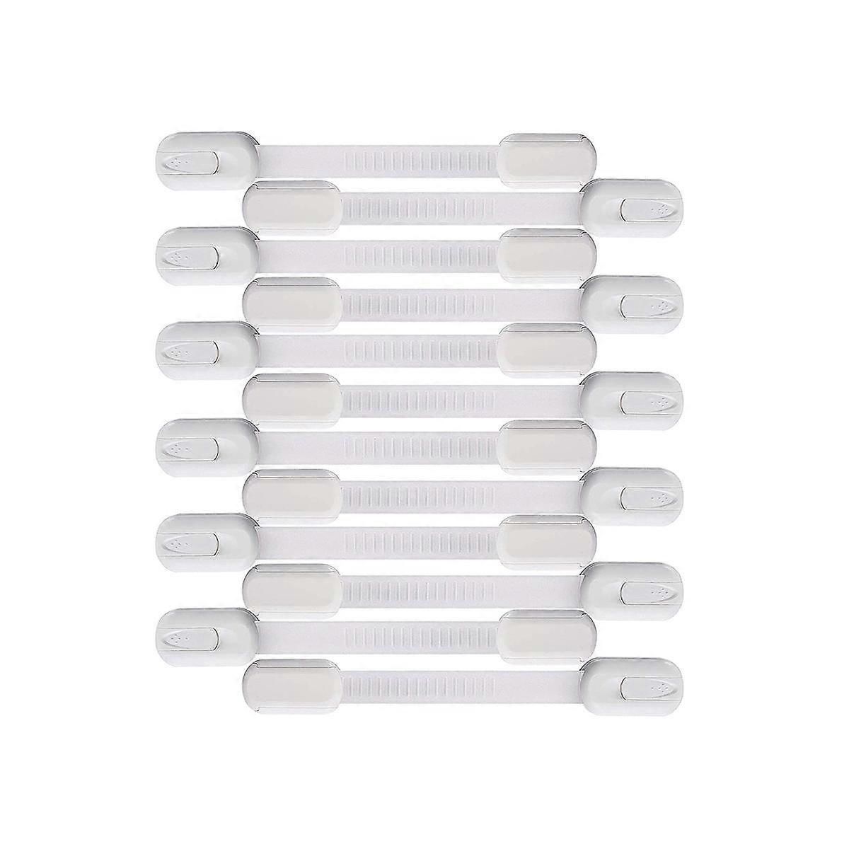 Safety Strap Locks for Fridge,Cabinets,Drawers,Dishwasher & More,Toilet- Adjustable Strap,No Drilli