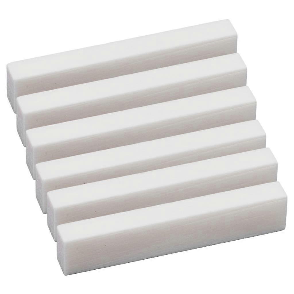 6PCS Luthier Bone Nut Blanks for Handmade Guitar DIY Guitar Maker Nuts