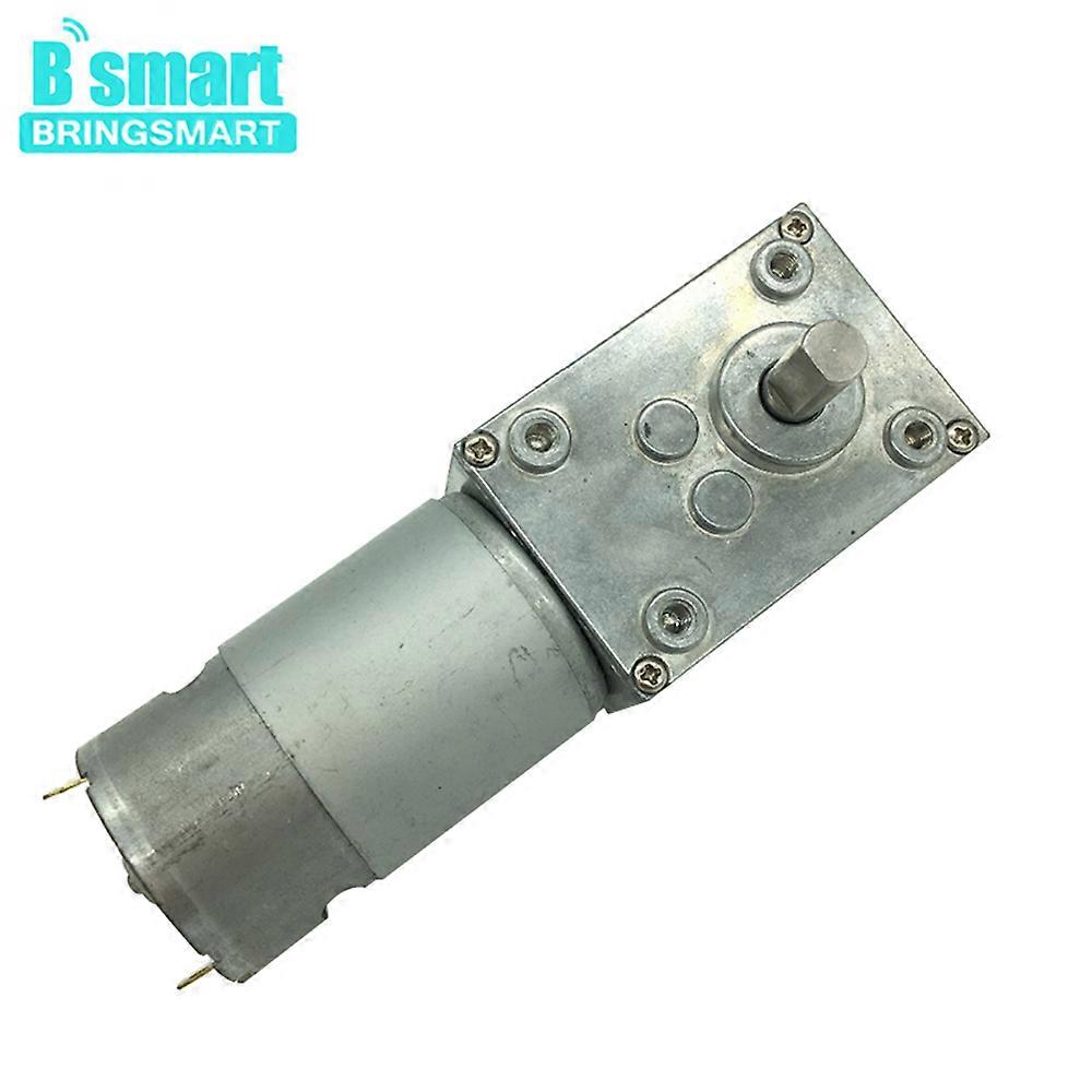 A58SW-555 6- 24v Worm Geared Motor 12v High Torque Motor Reversible 8-470rpm DIY Robot Rotating Table Door Lock Self-lock Motor