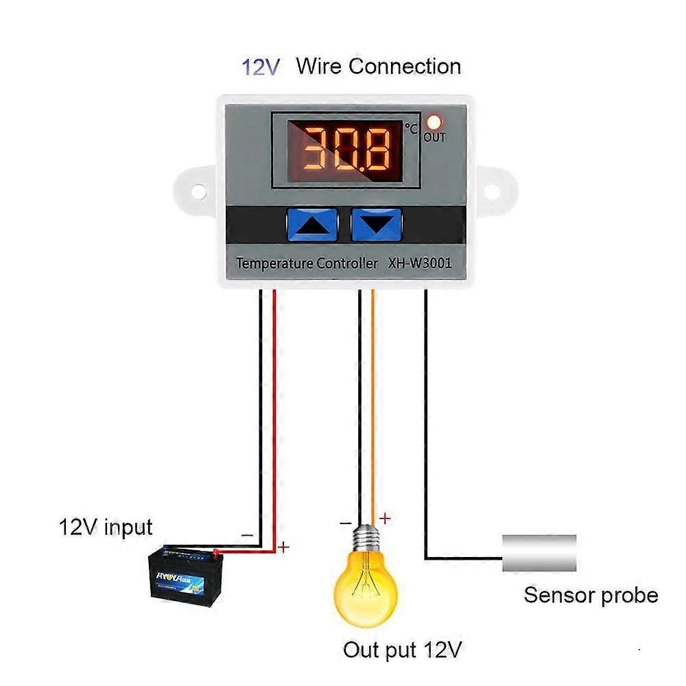 XH-W3001 W3001 Digital Temperature Controller LED AC 220 V Temperature Interruptor Thermo Controller Probe Max 10A NTC10K