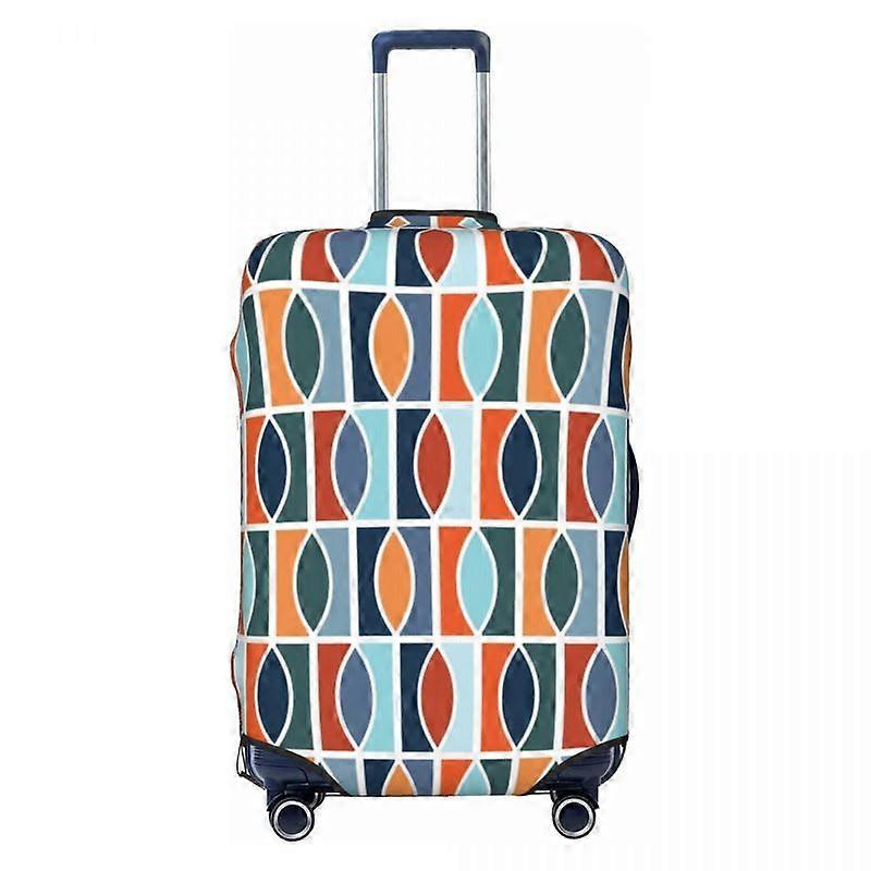 Colorful Graphic Suitcase Cover Retro Abstract Holiday Cruise Trip Elastic Luggage Supplies Protector