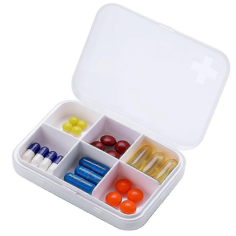 S Six Grids Pill Container For Purse