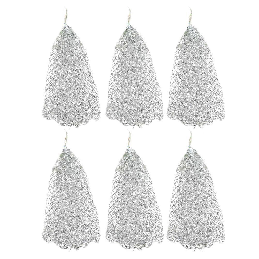 20 Pcs Remplacement Net De Pêche Cast Net Appât Piège Canne À Pêche Casting Net 8 Trous (Couleur Aléatoire)