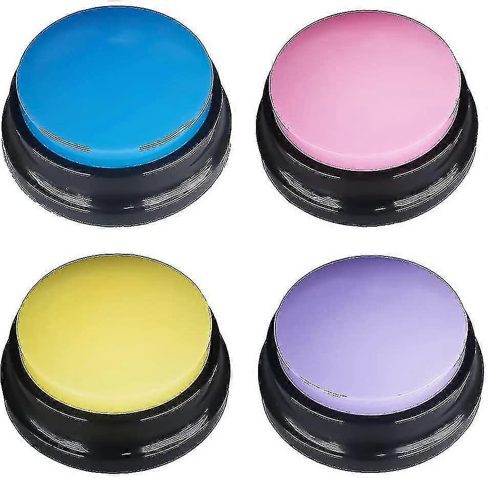 Dog Buttons For Commuication, 4 Pcs Recordable Buttons, Talking Buttons Let You Know What Your Pets Want To Do