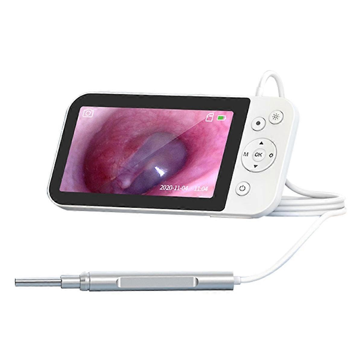 Digital Otoscope, Earwax Removal Tool,Visual Ear Pick,5 Inch Otoscope with Screen Visible Ear Spoon