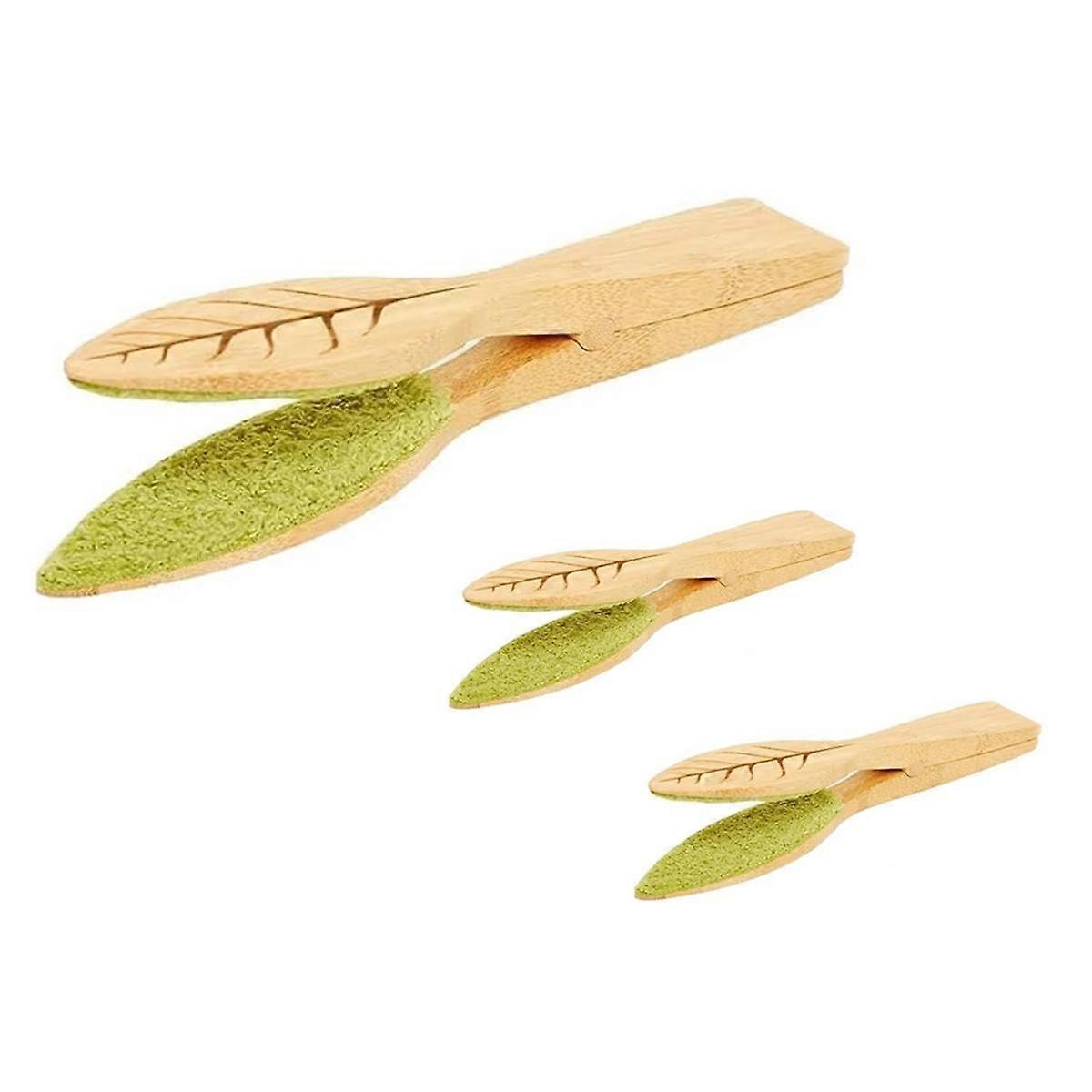 Leaf Cleaning Tongs, Plant Leaf Cleaning Tongs, Plant Leaf Lint Cleaner with Wood Handle, Leaf Cleaning Tool Easy to Use