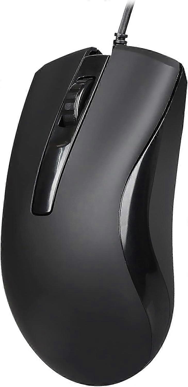 USB Wired Mouse, Gaming Mouse, Ambidextrous, 2400 DPICompatible with PC/Mac/Laptop/Laptop/Desktop 1.5M Cable(Black)