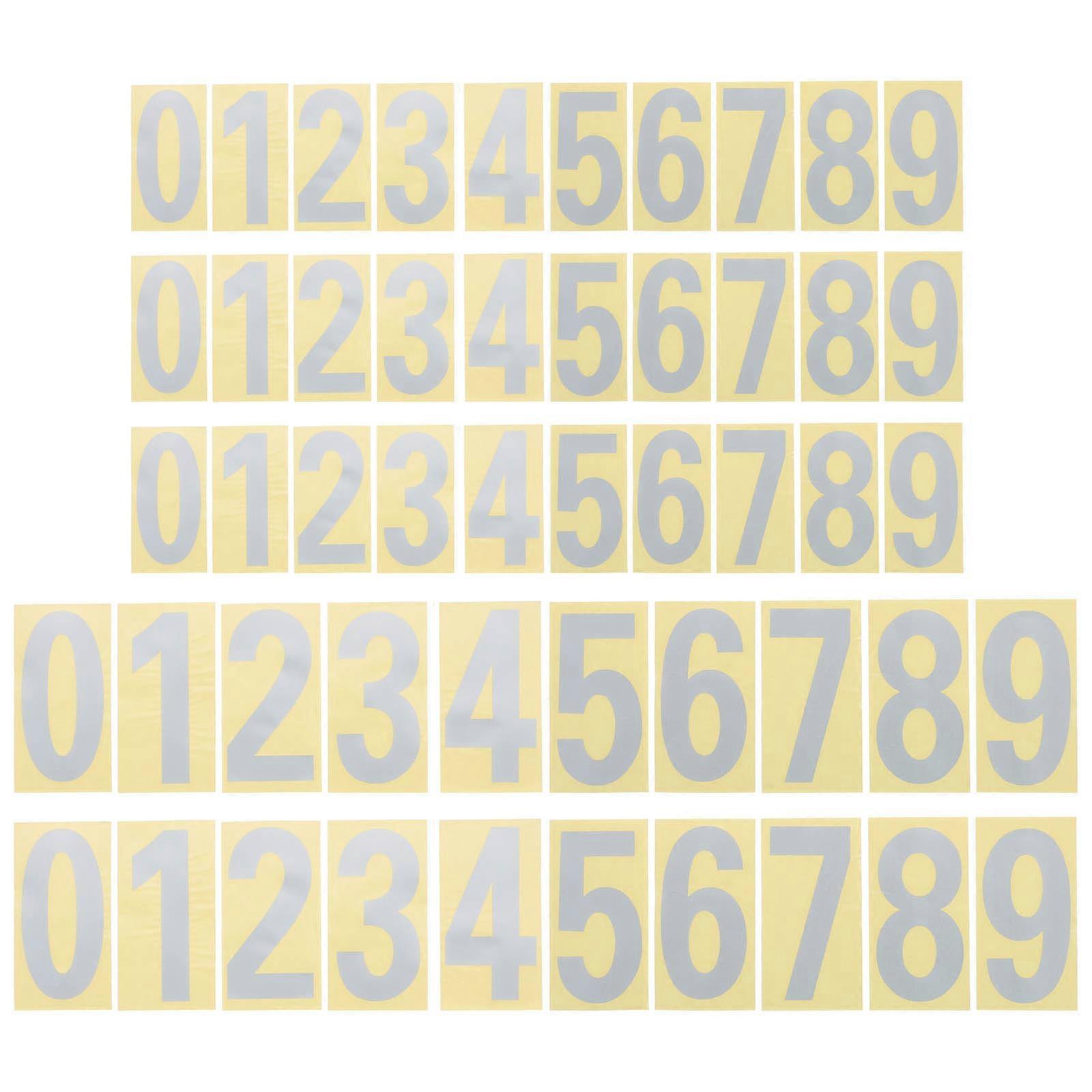 5 Sets Label Sticker Brievenbus Nummers Stickers Zelfklevende Brievenbus Nummers Zelfklevende Reflecterende Adresnummers Brievenbus Nummers Decal