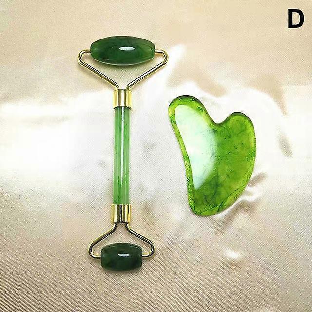 2pcs/set Face Spa Massager Neck Roller Gua Sha Scraper Board Face Lift Up Wrinkle Remover Face Roller Scraper Set