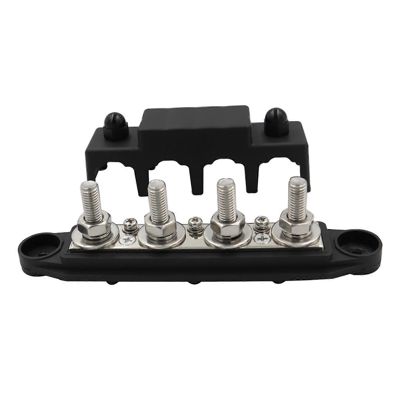 4 Gang Dual Terminal Block Positive Negative Bus Bar for Boats