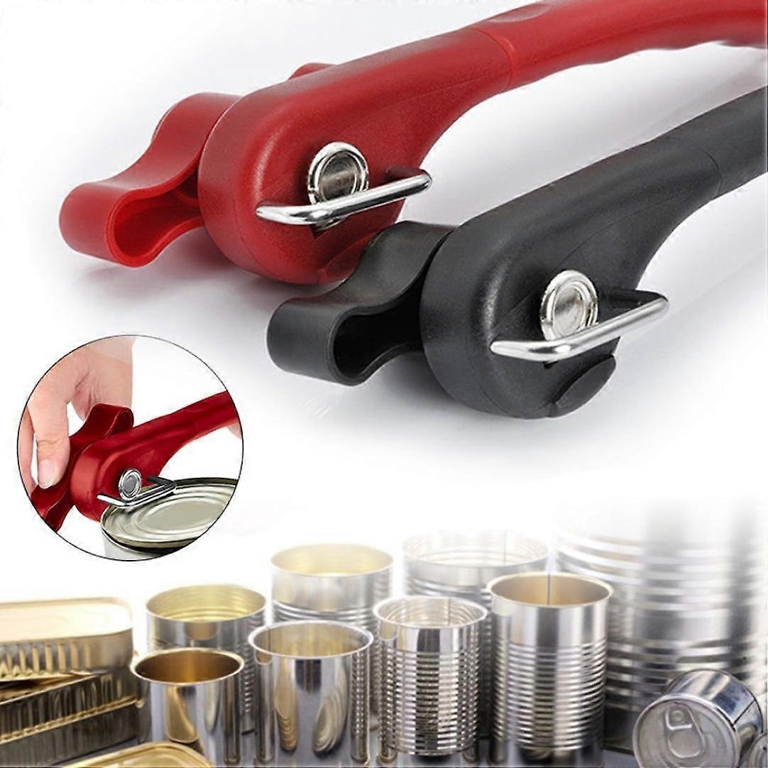 2PCS Manual Safety Can Opener, Non-Slip Ergonomic Design With Smooth Side Cut, Professional Stainless Steel Can Opener That Doesn't Touch Food