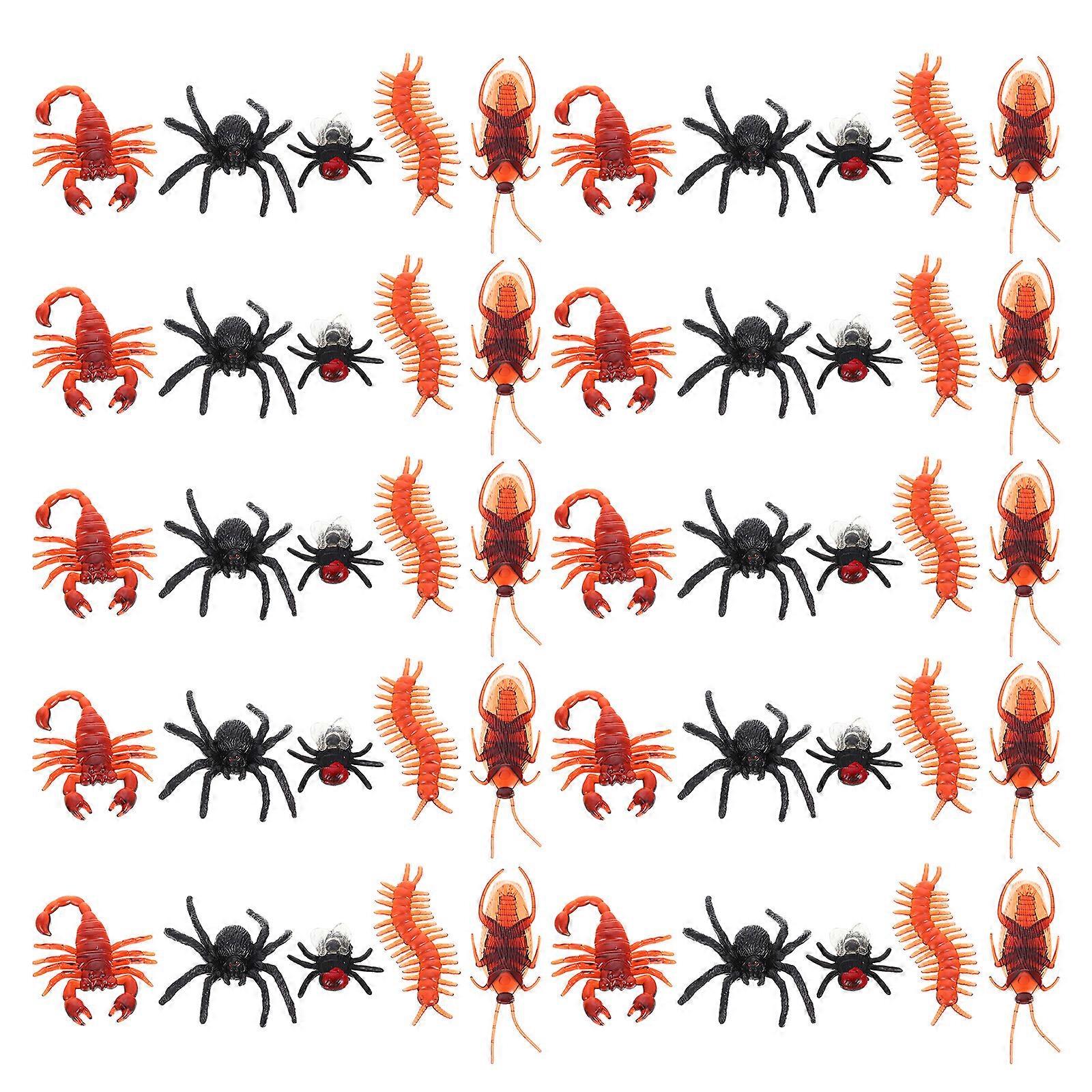50pcs Centipede Models April Fools' Day Prank Prop Scorpion Shaped Toy Fake Cockroach