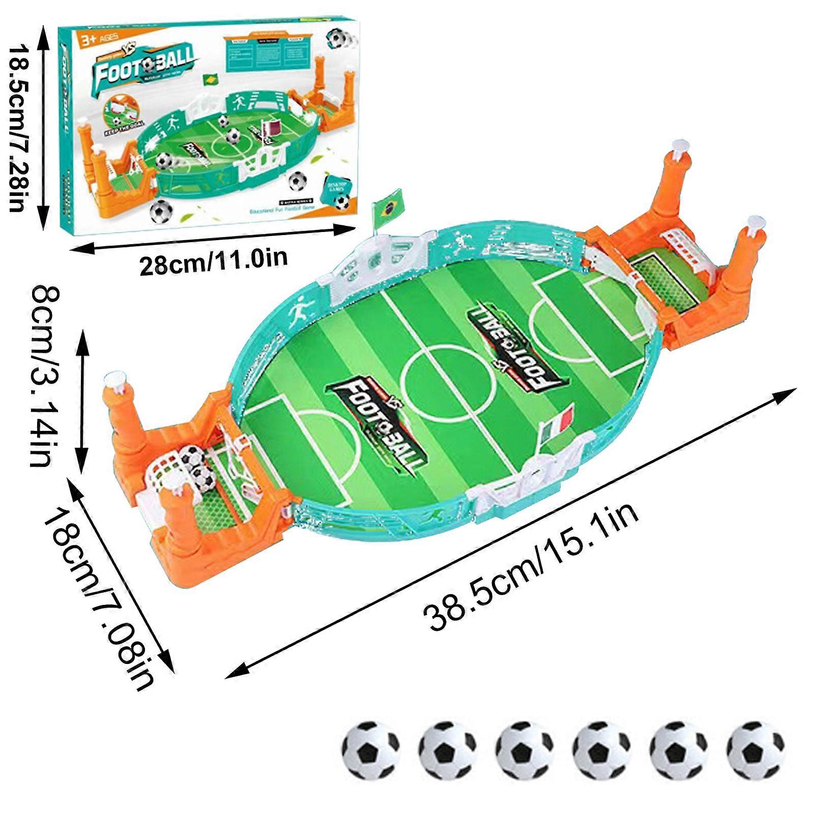 Tabletop Soccer Game for Kids and Adults - Interactive Hand-Eye Coordination Toy for Family Fun - 10 Balls Included