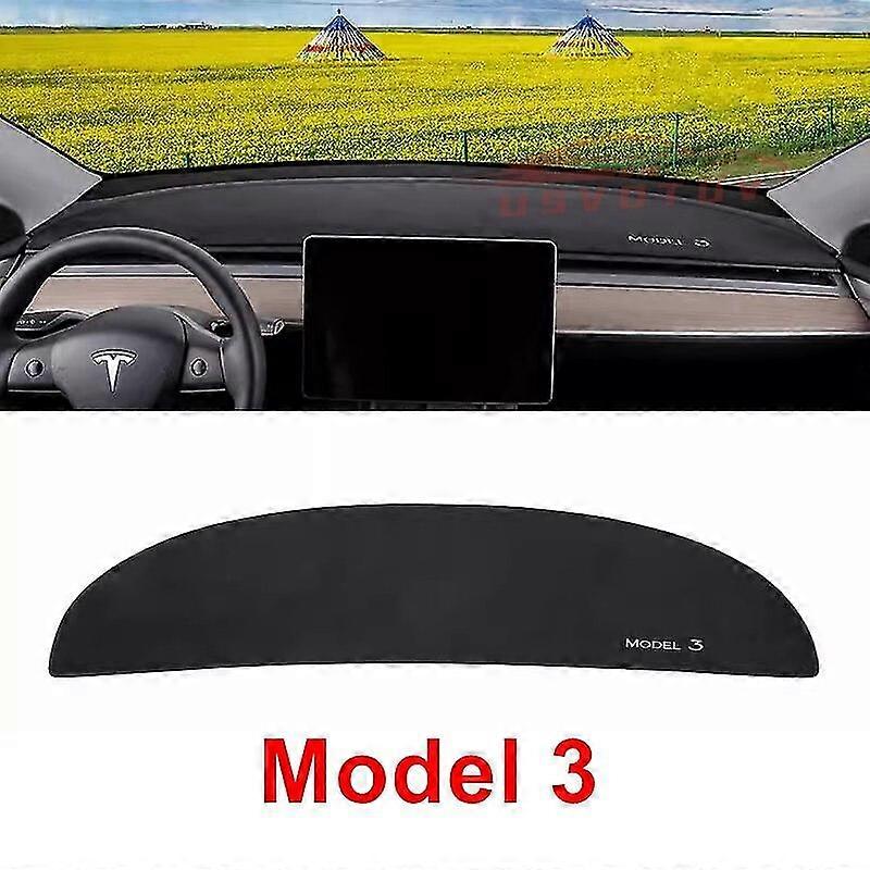 Anti-uv Dashboard Cover For Tesla Model 3 Y 2023 2022 2021 Center Console Accessories Dash Mat Protector Anti-glare Pad Sunshade