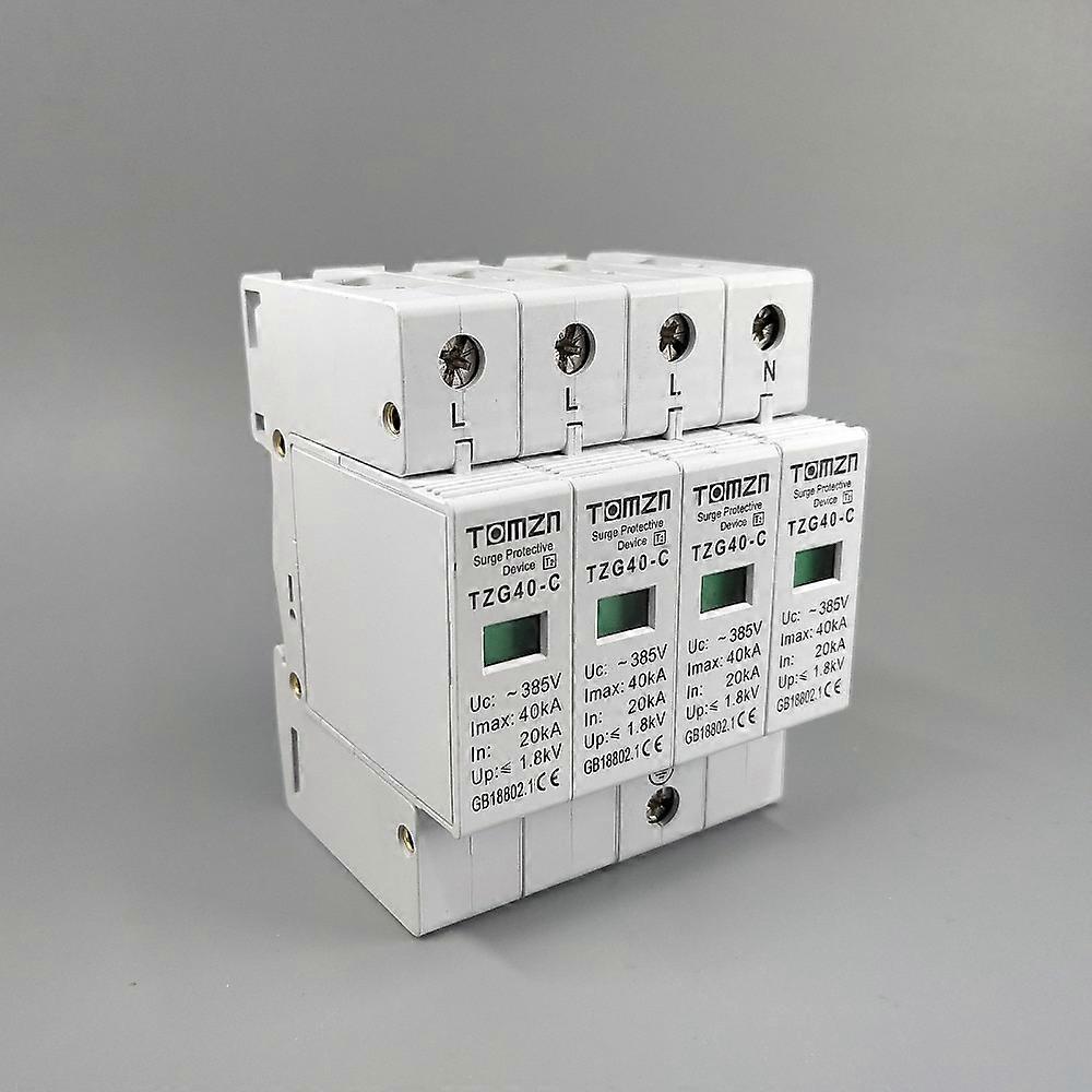 SPD 3P+N 20KA~40KA  C ~385VAC House Surge Protector protection Protective Low-voltage  Arrester Device