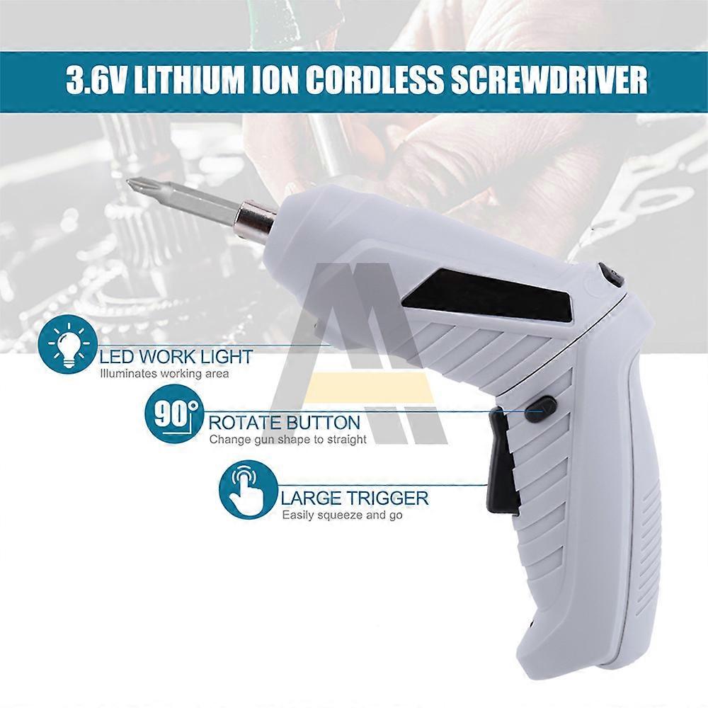 Electric Screwdriver Adjustable Angle Battery Rechargeable Cordless Screwdriver Powerful Impact Wireless Drill Screw Driver