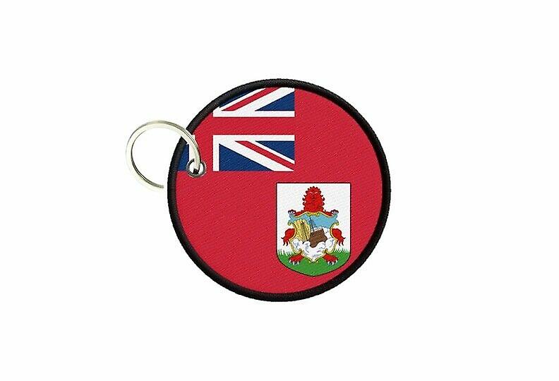 Keychain keys flag bermuda printed round round roundcard