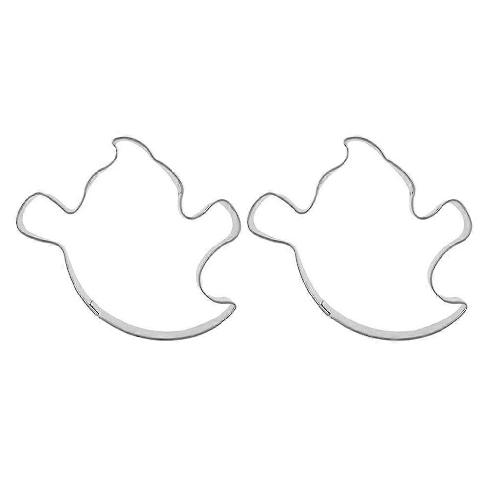 2pcs Halloween Stainless Steel Cookie Cutters DIY Biscuits Mold Kitchen Baking Tool (Ghost)