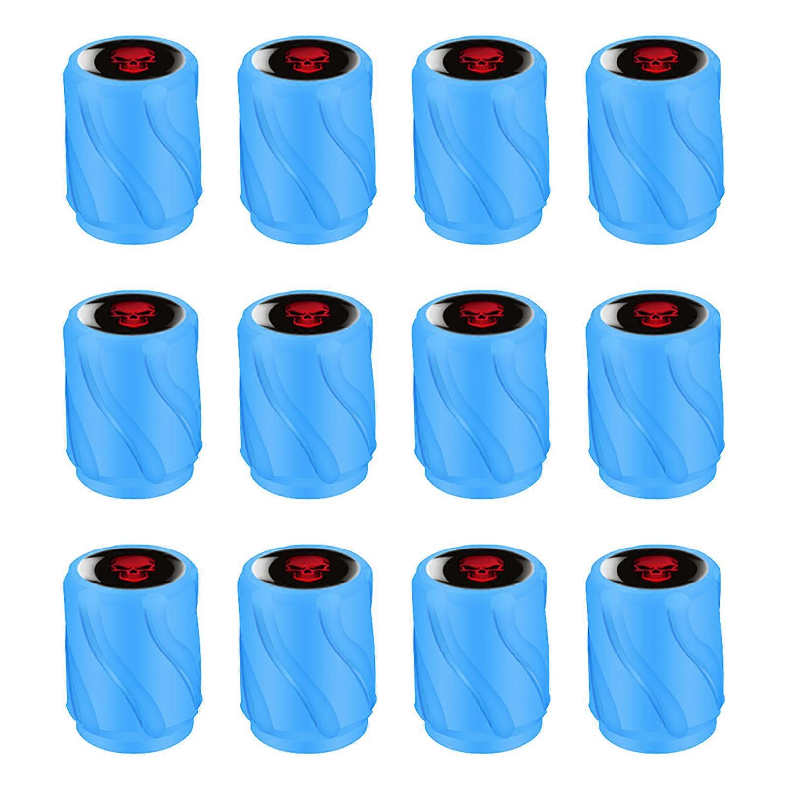 12Pcs Luminous Car Universal Tire Valve Stem Caps Enhanced Visibility Simple Installation Universal Fluorescent Tire Valve Caps Car Exterior Accessori