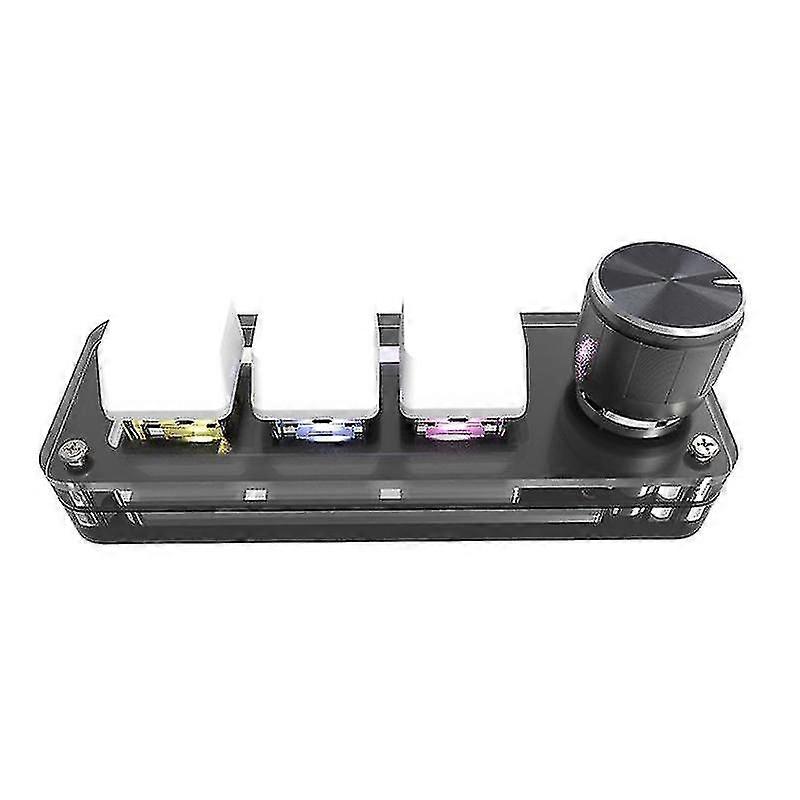 3 Keys Knob Rgb Gaming Keyboard Programming Keypad,white