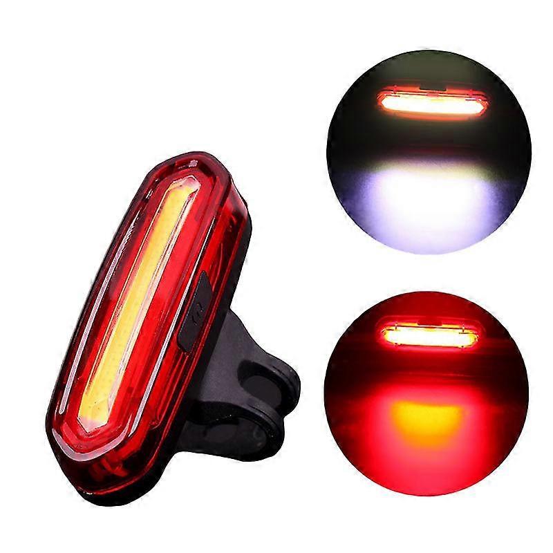 Fahrrad Rücklicht Rot / Weiß Strobe USB Wiederaufladbare Sicherheitswarnung