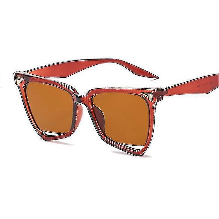 Big Square Sun Glasses Fe Uv400 Transparent Frame